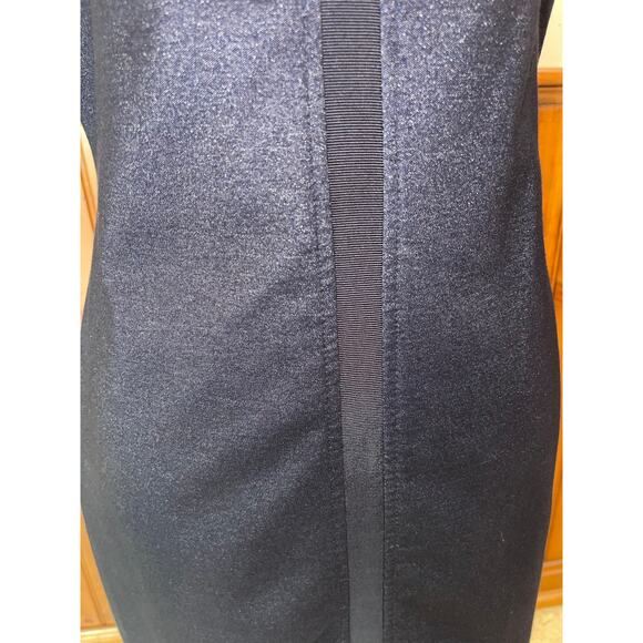 Womens Tommy Hilfiger Navy Metallic Cap Sleeve Fitted Knee Length Zip‎ Dress 8 - Picture 3 of 9